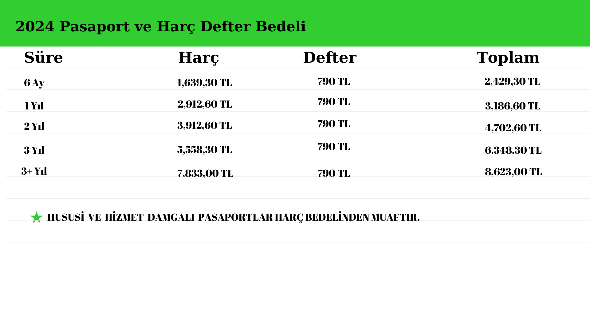 2024 Pasaport Ücretleri ve Başvuru Süreci